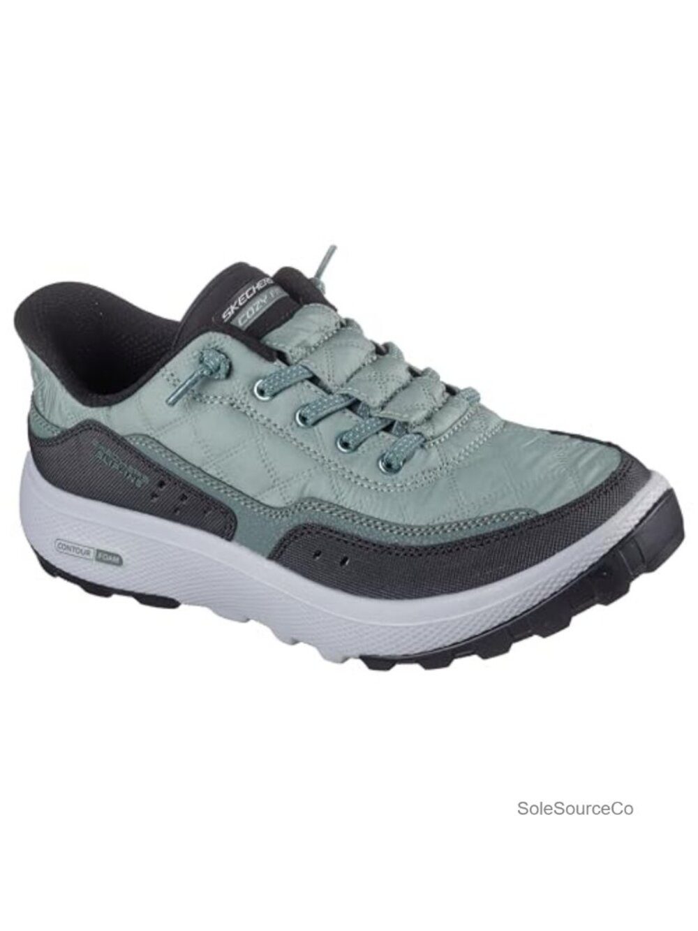 Hands Free Slip-Ins Quilted Fabric Sneakers Memory Foam Women's